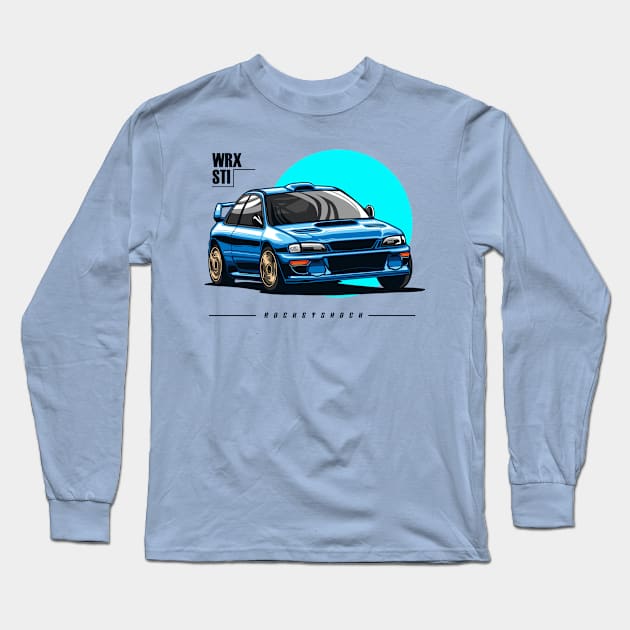 WRX sti illustration vector art Long Sleeve T-Shirt by ASAKDESIGNS